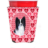 Papillon  Red Solo Cup Beverage Insulator Hugger