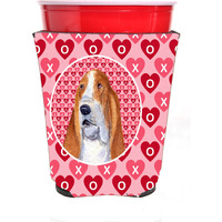 Basset Hound  Red Solo Cup Beverage Insulator Hugger