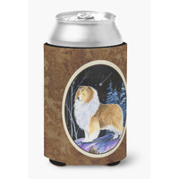 Starry Night Sheltie Can or Bottle Beverage Insulator Hugger