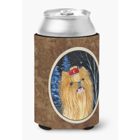 Starry Night Yorkie Can or Bottle Beverage Insulator Hugger