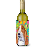 Basset Hound Easter Eggtravaganza Wine Bottle Beverage Insulator Beverage Insulator Hugger SS4873LITERK