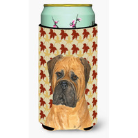 Bullmastiff Fall Leaves Portrait  Tall Boy Beverage Insulator Beverage Insulator Hugger