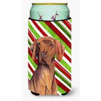 Vizsla Candy Cane Holiday Christmas  Tall Boy Beverage Insulator Beverage Insulator Hugger