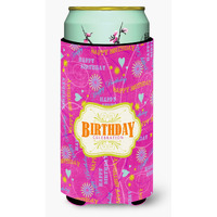 Happy Birthday Pink  Tall Boy Beverage Insulator Beverage Insulator Hugger