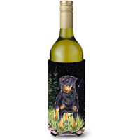 Starry Night Rottweiler Wine Bottle Beverage Insulator Beverage Insulator Hugger