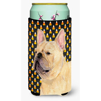 French Bulldog Candy Corn Halloween Portrait  Tall Boy Beverage Insulator Beverage Insulator Hugger