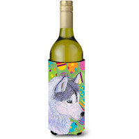 Siberian Husky Easter Eggtravaganza Wine Bottle Beverage Insulator Beverage Insulator Hugger