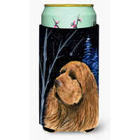 Starry Night Sussex Spaniel  Tall Boy Beverage Insulator Beverage Insulator Hugger
