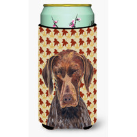 German Shorthaired Pointer Fall Leaves Portrait  Tall Boy Beverage Insulator Beverage Insulator Hugger