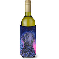 Starry Night Curly Coated Retriever Wine Bottle Beverage Insulator Beverage Insulator Hugger