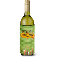 Witches and Warlocks Halloween Wine Bottle Beverage Insulator Beverage Insulator Hugger