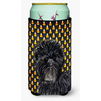 Affenpinscher Candy Corn Halloween Portrait  Tall Boy Beverage Insulator Beverage Insulator Hugger