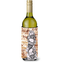 "Creepy, Haunted and Frightful with skulls Halloween Wine Bottle Beverage Insulator Beverage Insulator Hugger"