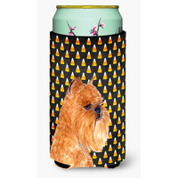 Brussels Griffon Candy Corn Halloween Portrait  Tall Boy Beverage Insulator Beverage Insulator Hugger