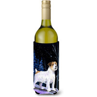 Starry Night Jack Russell Terrier Wine Bottle Beverage Insulator Beverage Insulator Hugger