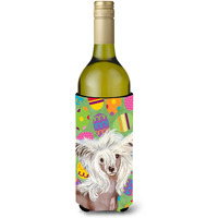 Chinese Crested Easter Eggtravaganza Wine Bottle Beverage Insulator Beverage Insulator Hugger