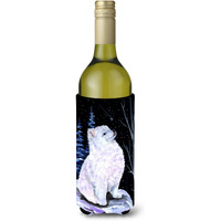 Starry Night American Eskimo Wine Bottle Beverage Insulator Beverage Insulator Hugger