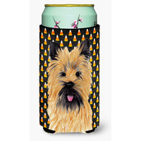 Cairn Terrier Candy Corn Halloween Portrait  Tall Boy Beverage Insulator Beverage Insulator Hugger