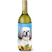 Shih Tzu Wine Bottle Beverage Insulator Beverage Insulator Hugger SC9075LITERK