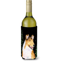 Starry Night Collie Smooth Wine Bottle Beverage Insulator Beverage Insulator Hugger