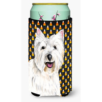 Westie Candy Corn Halloween Portrait  Tall Boy Beverage Insulator Beverage Insulator Hugger