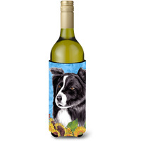 Border Collie Wine Bottle Beverage Insulator Beverage Insulator Hugger