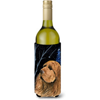 Starry Night Sussex Spaniel Wine Bottle Beverage Insulator Beverage Insulator Hugger