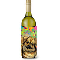 Tibetan Spaniel Easter Eggtravaganza Wine Bottle Beverage Insulator Beverage Insulator Hugger