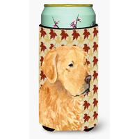 Golden Retriever Fall Leaves Portrait  Tall Boy Beverage Insulator Beverage Insulator Hugger