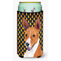 Basenji Candy Corn Halloween Portrait  Tall Boy Beverage Insulator Beverage Insulator Hugger