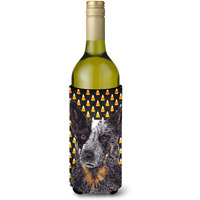 Australian Cattle Dog Candy Corn Halloween  Wine Bottle Beverage Insulator Beverage Insulator Hugger