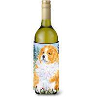 Sheltie Wine Bottle Beverage Insulator Beverage Insulator Hugger SS8918LITERK