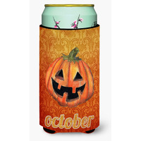 October Pumpkin Halloween  Tall Boy Beverage Insulator Beverage Insulator Hugger