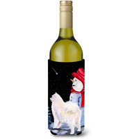 Samoyed Wine Bottle Beverage Insulator Beverage Insulator Hugger SS8572LITERK
