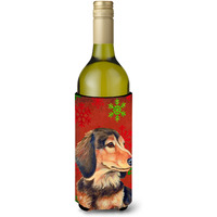 Dachshund Snowflakes Holiday Christmas Wine Bottle Beverage Insulator Beverage Insulator Hugger