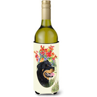 Rottweiler Wine Bottle Beverage Insulator Beverage Insulator Hugger SS8055LITERK