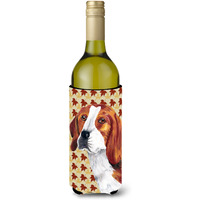 Beagle Fall Leaves Portrait Wine Bottle Beverage Insulator Beverage Insulator Hugger
