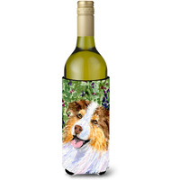 Australian Shepherd Wine Bottle Beverage Insulator Beverage Insulator Hugger SS8819LITERK