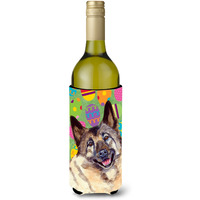 Norwegian Elkhound Easter Eggtravaganza Wine Bottle Beverage Insulator Beverage Insulator Hugger