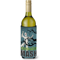 Monster Mash with Mummy Halloween Wine Bottle Beverage Insulator Beverage Insulator Hugger