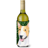 Bull Terrier Wine Bottle Beverage Insulator Beverage Insulator Hugger SS8873LITERK