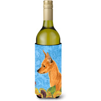 Min Pin in Summer Flowers Wine Bottle Beverage Insulator Beverage Insulator Hugger