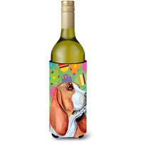 Basset Hound Easter Eggtravaganza Wine Bottle Beverage Insulator Beverage Insulator Hugger LH9422LITERK