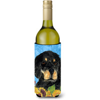 Gordon Setter in Summer Flowers Wine Bottle Beverage Insulator Beverage Insulator Hugger
