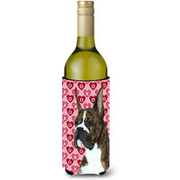 Boxer Hearts Love and Valentine's Day  Wine Bottle Beverage Insulator Beverage Insulator Hugger