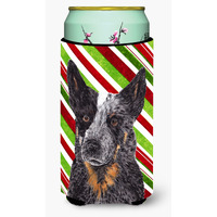 Australian Cattle Dog Candy Cane Holiday Christmas  Tall Boy Beverage Insulator Beverage Insulator Hugger