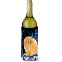 Starry Night Pomeranian Wine Bottle Beverage Insulator Beverage Insulator Hugger