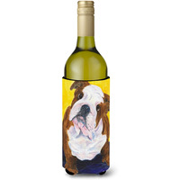 English Bulldog Wine Bottle Beverage Insulator Beverage Insulator Hugger SS8415LITERK