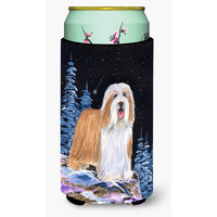 Starry Night Bearded Collie  Tall Boy Beverage Insulator Beverage Insulator Hugger