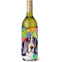 Basset Hound Easter Eggtravaganza Wine Bottle Beverage Insulator Beverage Insulator Hugger